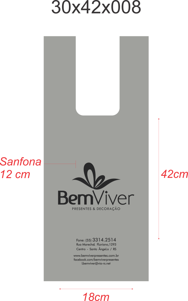 Sacola Camiseta 30x42x008